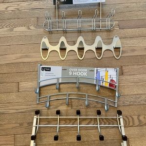Over the door HOOKS. Set of four.